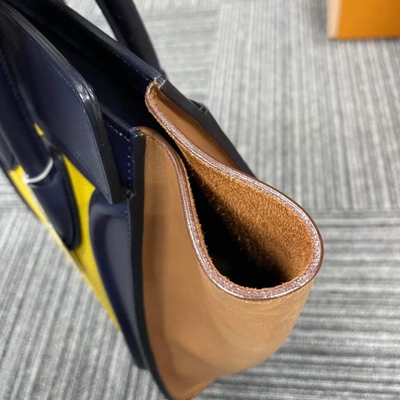 Celine Multicolor Suede And Leather Micro Luggage Tote - Picture 9 of 16